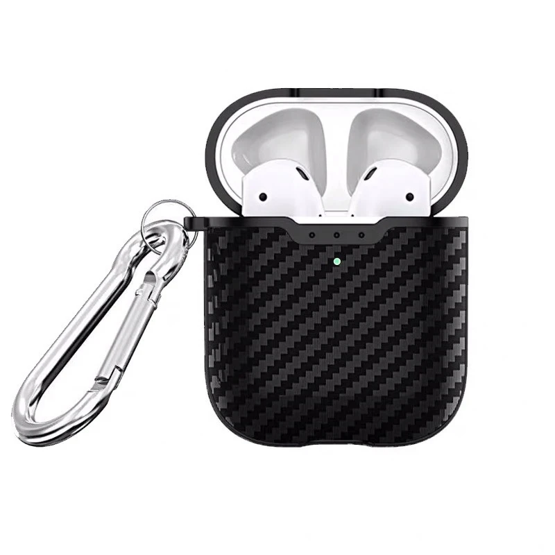 

Carbon Fiber Case For Apple Airpod Accessories For iPhone AirPods Case Key Luxury Storage Wireless Earphone Shockproof Cover