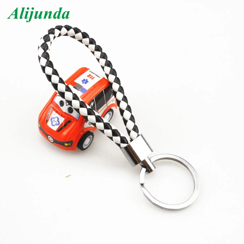 Creative Handwoven Leather Rope Keychain Men Women Car Keyring For