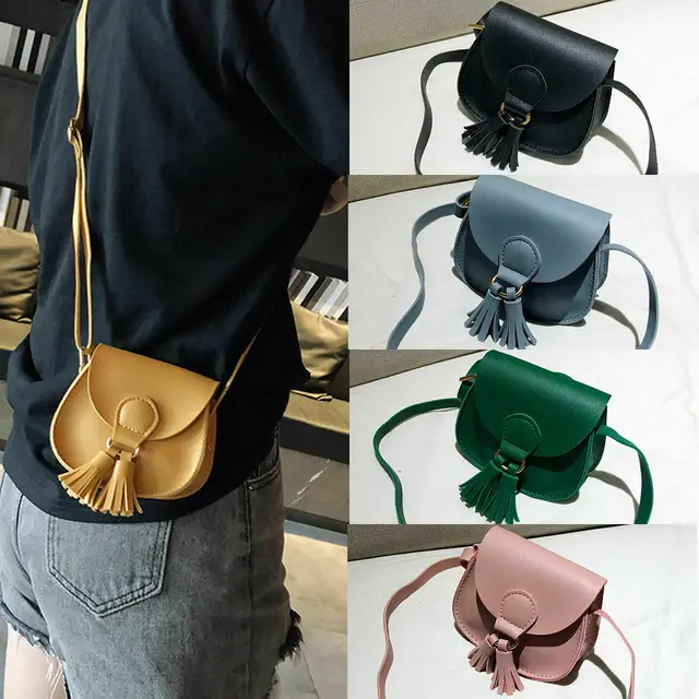 2020 Baby Summer Clothing Women Girls Fashion Small Shoulder Bag Leather Waist Bag Solid Tassel Handbag Ladies Wholesale Gifts 6