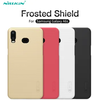 

Case For Samsung Galaxy A6s NILLKIN Frosted Shield PC Matte Hard Back Cover For Samsung Galaxy A6s Phone Case with Phone Holder