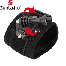 Suntaiho for Gopro Accessories Hand Strap Tripods 360 Degrees Rotate Gopro Wrist Strap Arm Mount for GoPro Hero 4 3+3 2 Sjcam