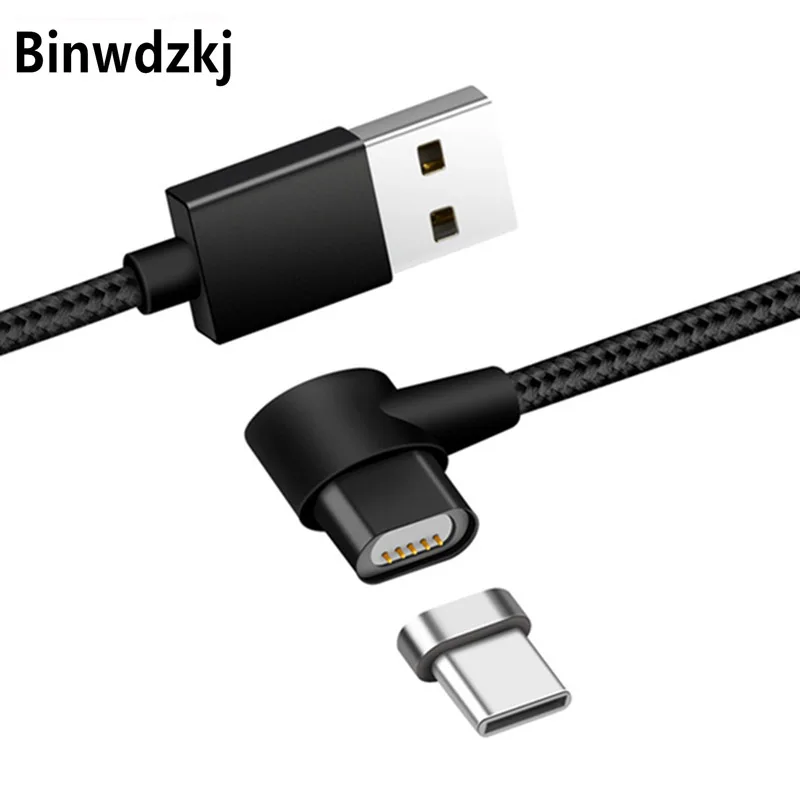 

90 Degree L Type Magnetic USB Type C Cable Magnet Charger Type-C USB-C Charger Cable Quick Charging Mobile Phone Cable Wire Cord