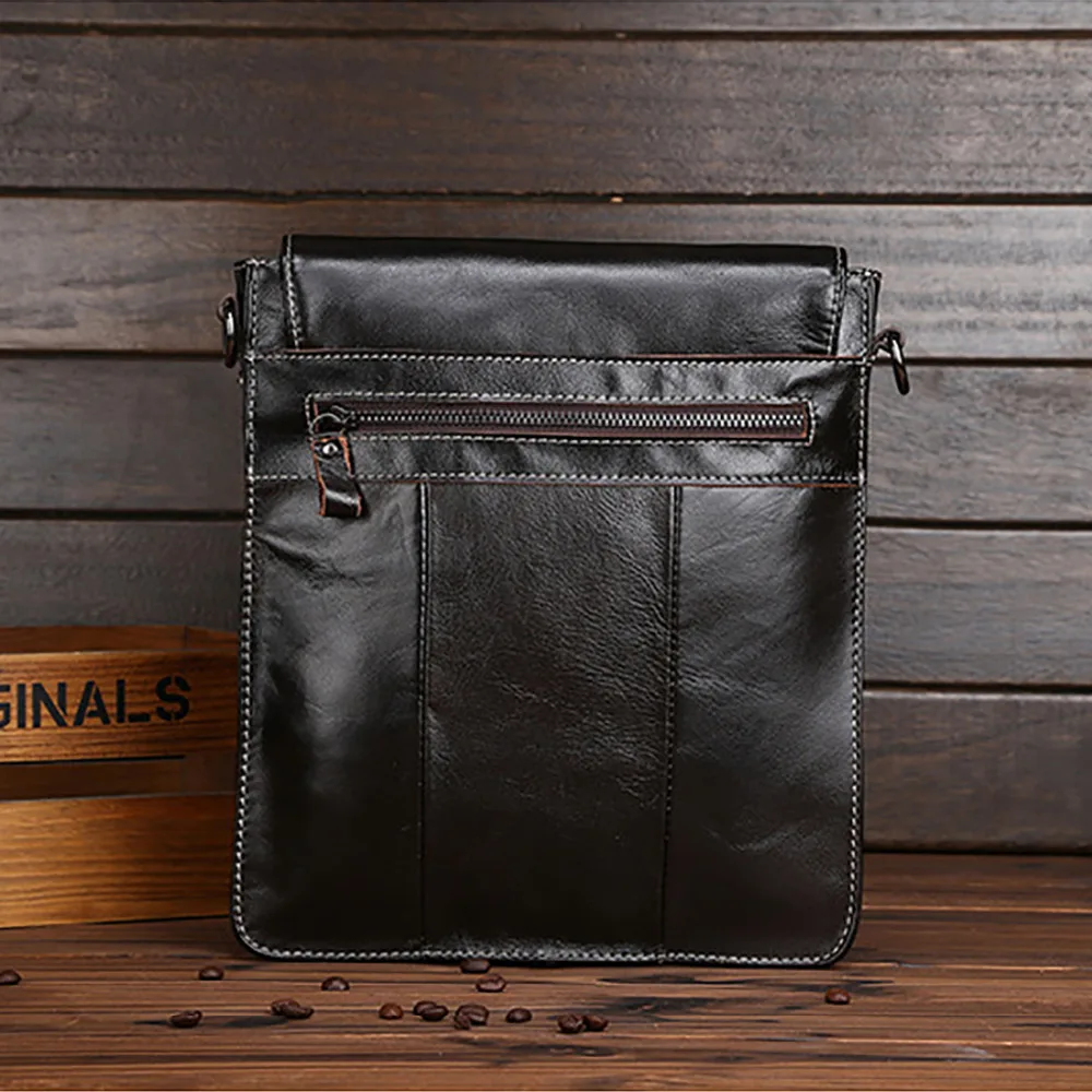 Сумка слинг мужская из натуральной кожи деловой портфель первого слоя воловьей