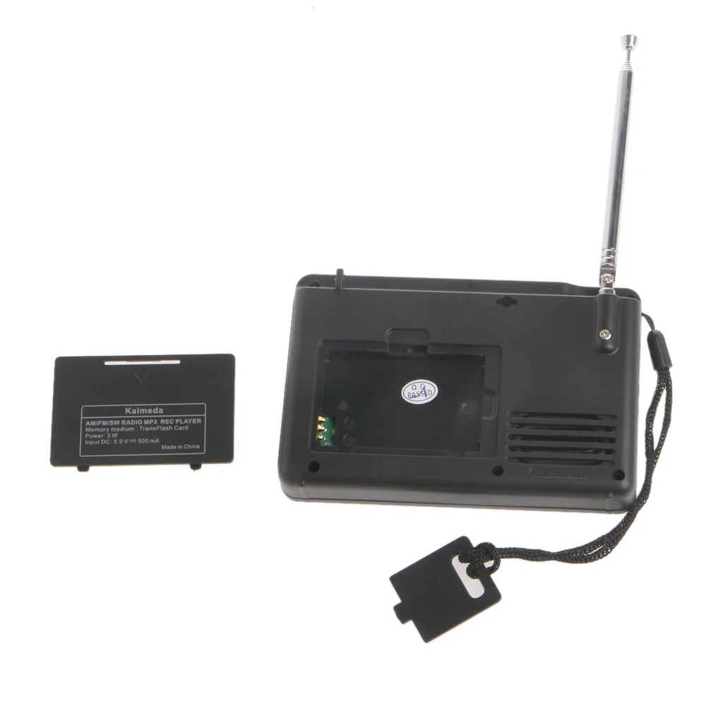 Портативный радио приемник Цифровой тюнинг ЖК TF MP3 REC плеер FM AM SW полный диапазон