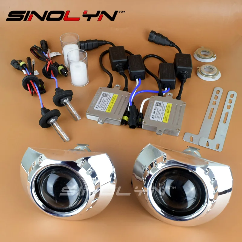 LHD/RHD Full Metal 2.5 inches HID Bixenon Lens Projector Headlight Kit