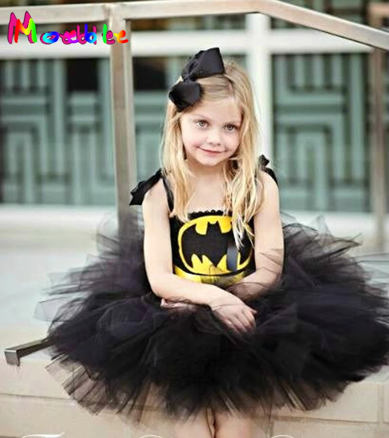 

Superhero Children Girl Tutu Dress Photo Props Kids Fancy Tutu Dress Little Girl Cosplay Halloween Costume Birthday Gift DT-1619