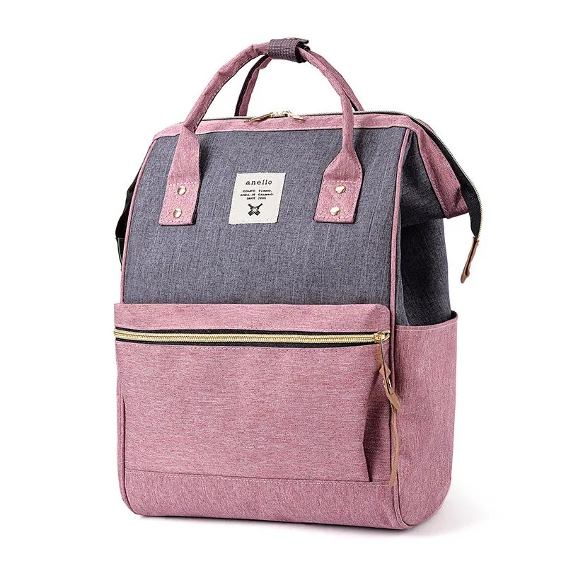 pink-black Корейский стиль Оксфорд рюкзак Для женщин plecak na laptopa damski mochila para adolescentes школьные сумки для девочек-подростков - Цвет: pink-black