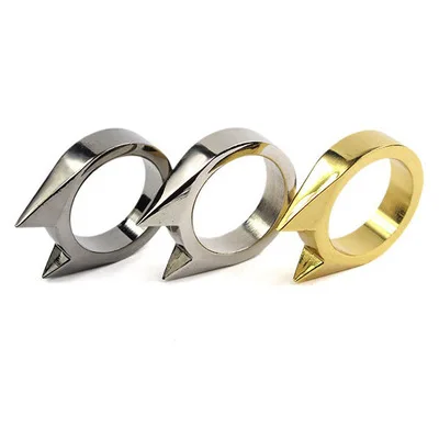 

1 pcs Fist Knuckle Wolf Ring Unisex Jewelry Anti-wolf Outdoor Tool Emergency Defensive Ring Dropshippng Gold/Black/Silver Color