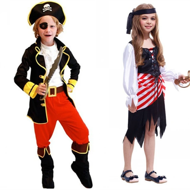 Fantasia Pirata Infantil, Traje Para Meninos E Meninas, Roupas Para Festa  De Carnaval, Halloween - Trajes De Cosplay - AliExpress