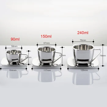 

2018 Stainless Steel Mugs Double Wall Mugs for Drinking Tea Coffee Hot Soup Suit For Travel and Camping Mugs Giving a Spoon