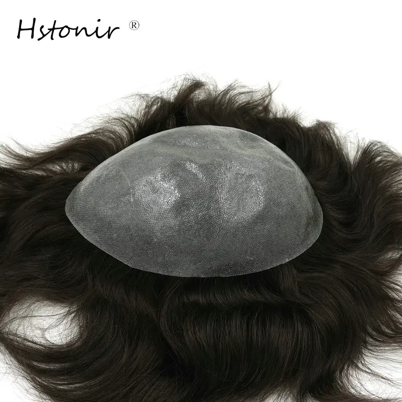 

Hstonir Remy Hair Thin Skin Toupee For Men Natural Straight Stock Prosthesis Hair H080