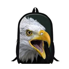 2015 New Arrival Russian Bicephalic Eagle School Bags for Child,Kids Animal Owl Bags Mens Backpack,Boys Shoulder Mochila Free