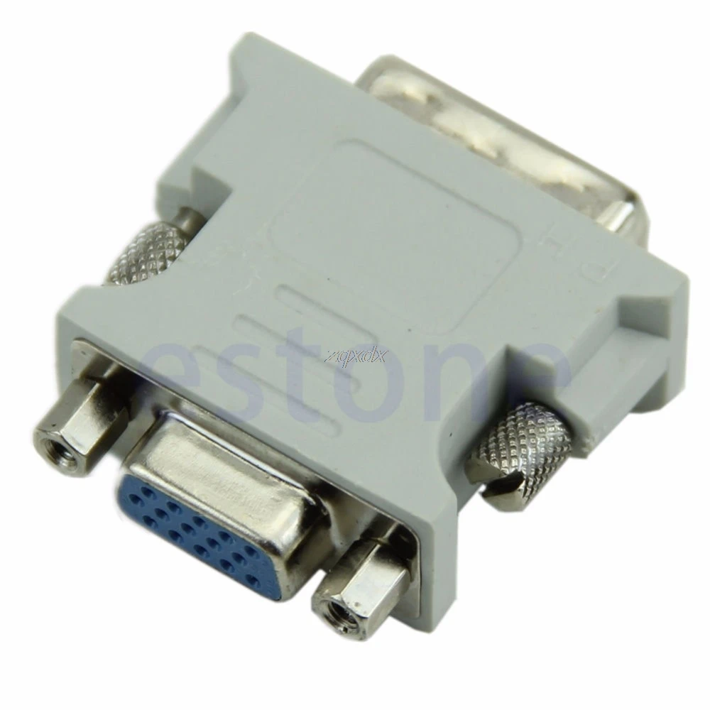 

High Quality VGA 15 Pin PC Laptop Female 24+1 pin to DVI-D Male Adapter Converter LCD Drop ship