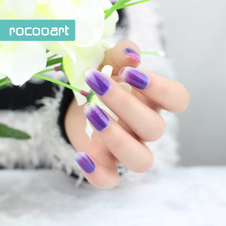 Rocooart Y5089 Блестящий розовый синий цвет для дизайна ногтей Обертывания женщин