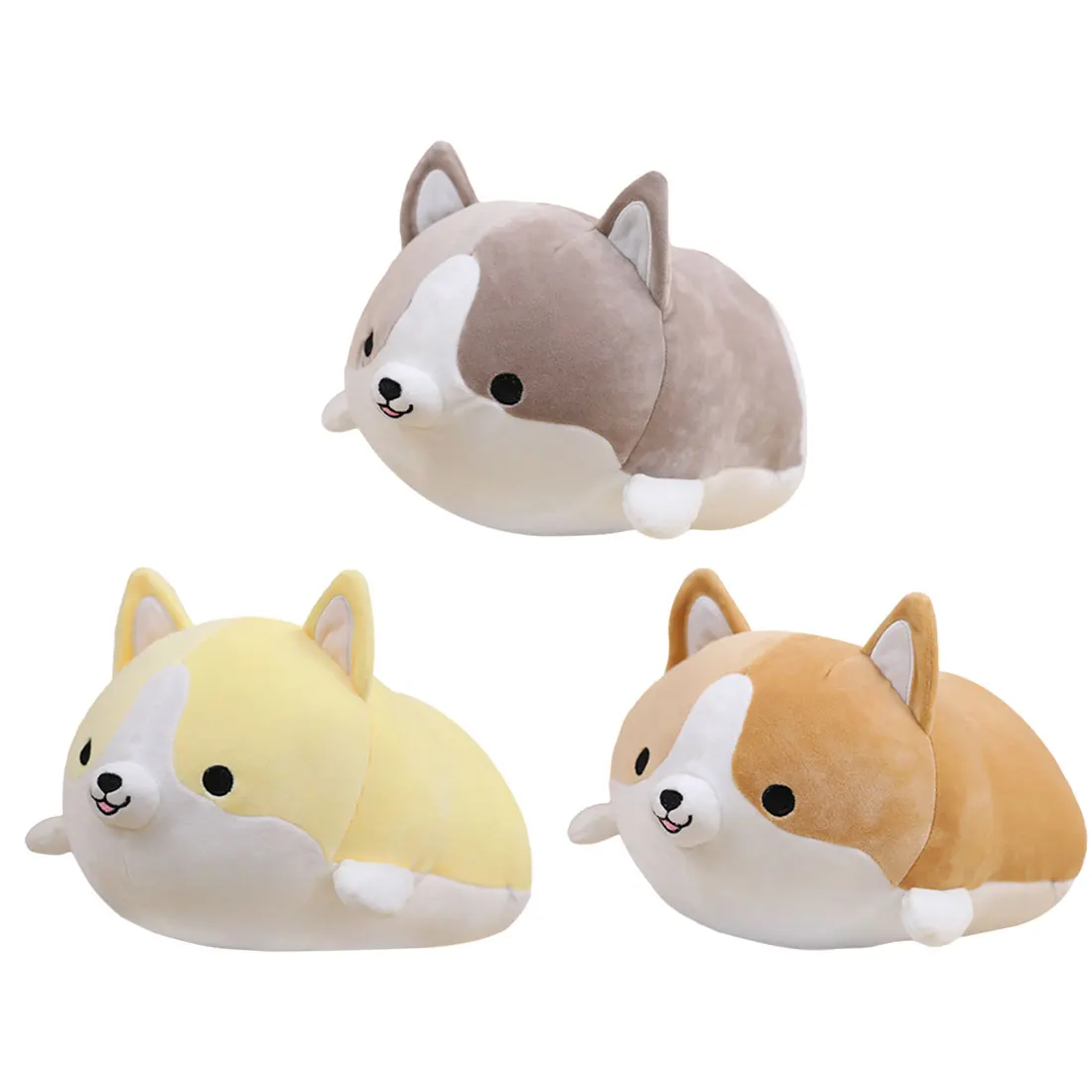 35/45/60cm Cute Corgi Dog Plush Toy Stuffed Soft Animal Cartoon Pillow Lovely Christmas Gift for Kids