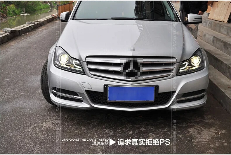 OUMIAO светодиодный налобный фонарь для Benz W204 фары 2011-2013 C180 C200 C260 светодиодный светодиодные дневные ходовые огни на передних фарах H7 Биксеноновая разрядная лампа высокой интенсивности для объектива ближнего и дальнего света