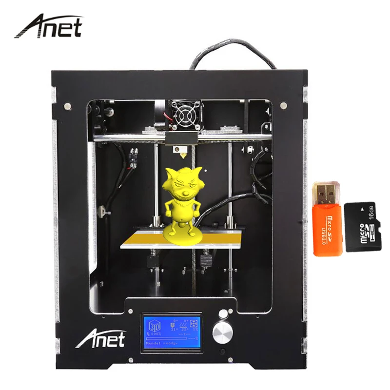 

High Precision Anet A3 3D Printer Aluminum Hot bed Precision DIY 3D Printer Kit with Filament 16GB SD Card