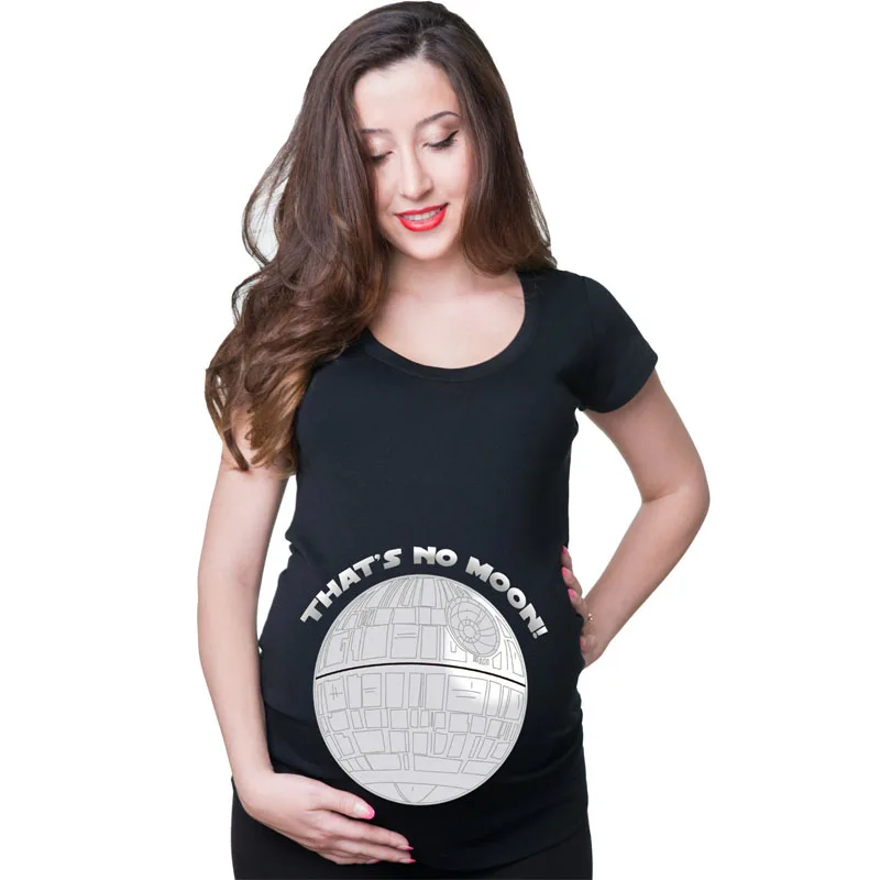 Забавный беременных футболки Повседневное Беременность Одежда для беременных Для женщин футболки мультфильм для беременных футболка
