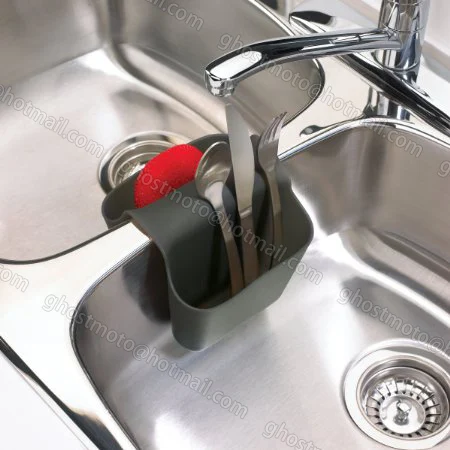 High Quality Hot Saddle Style Double Sink Caddy Organizer High Quality Hot Saddle Style Double Sink Caddy Organizer Sponge Soap Holder Kitchen Gadgets Dish