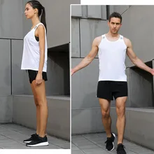 Высокое качество для мужчин и женщин быстро сухой Свободный жилет рубашка тренажерный зал фитнес без рукавов спортивная рубашка для бега летний спортивный топ на бретелях