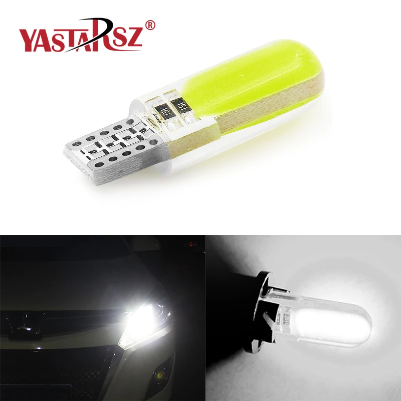 

1 PCS Car LED Silicone Small Lights T10 194 W5W COB White Light Car-styling Blue Red Yellow Green Pink Crystal Blue Color