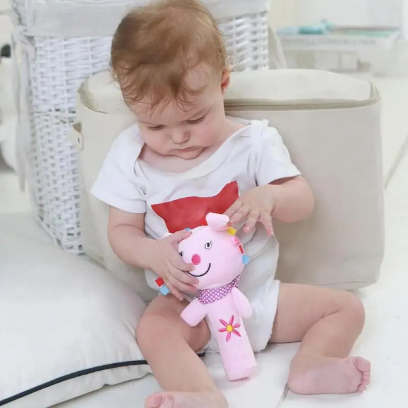 Baby Rattle Mobiles Cute Baby Toys Cartoon Animal Hand Bell Rattle Soft Toddler Oyuncak Plush Bebe Toys 0-12 Months