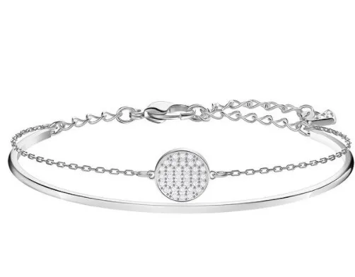 Распродажа, модное ювелирное изделие, золотой браслет Моран, двойное Кристальное кольцо, комбинированный очаровательный браслет, кристаллы из Swarovski для женщин, подарок