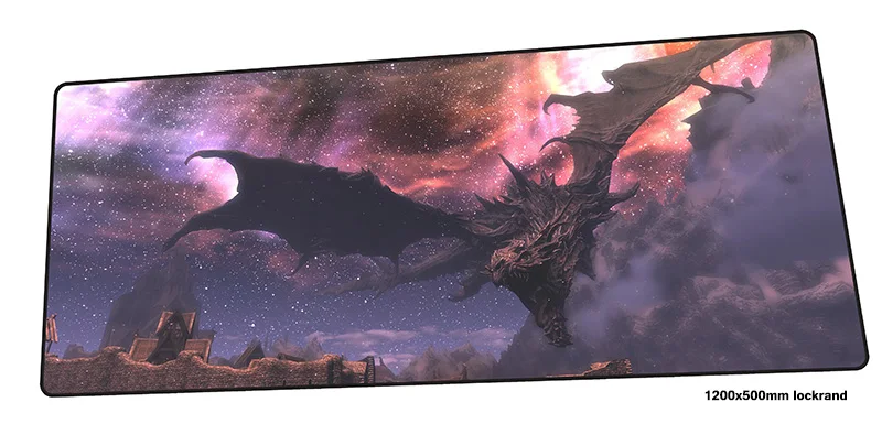 Size 1200x500mm Skyrim коврик для мыши 1200x500 мм Персональный Игровой Коврик для мыши геймерский коврик игра под заказ компьютерный стол padmouse коврики для игровой клавиатуры - Цвет: Size 1200x500mm