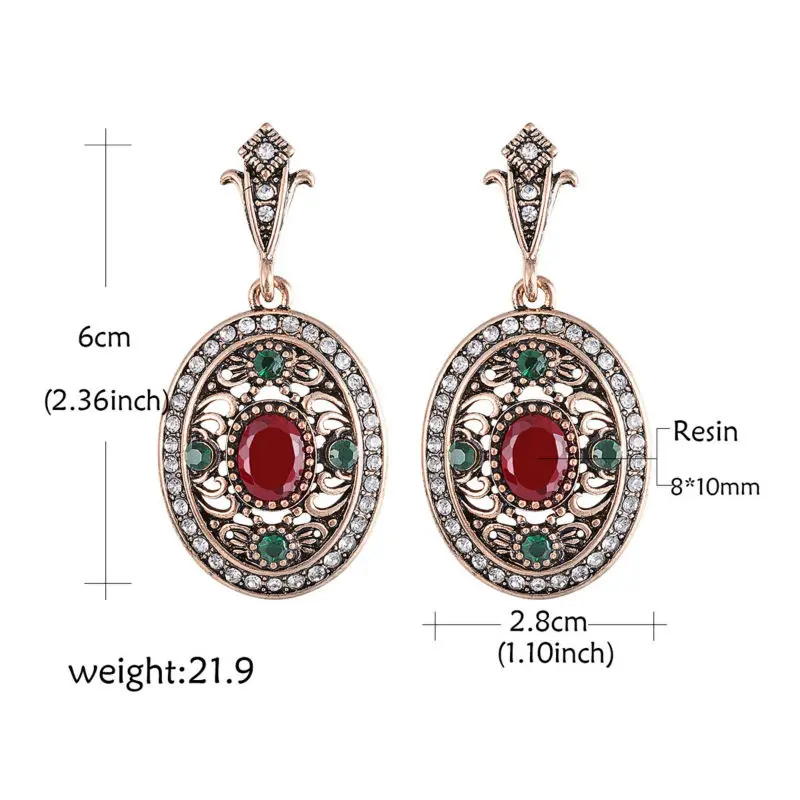 Женские винтажные серьги с зеленым полимерным покрытием летний богемный стиль