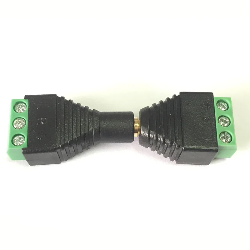 4 Poles Video AV Balun Adapter 4 Pole 2.5mm Male  Female to 4 Pin AV Screw Terminal Connector for CCTV Camera (2)