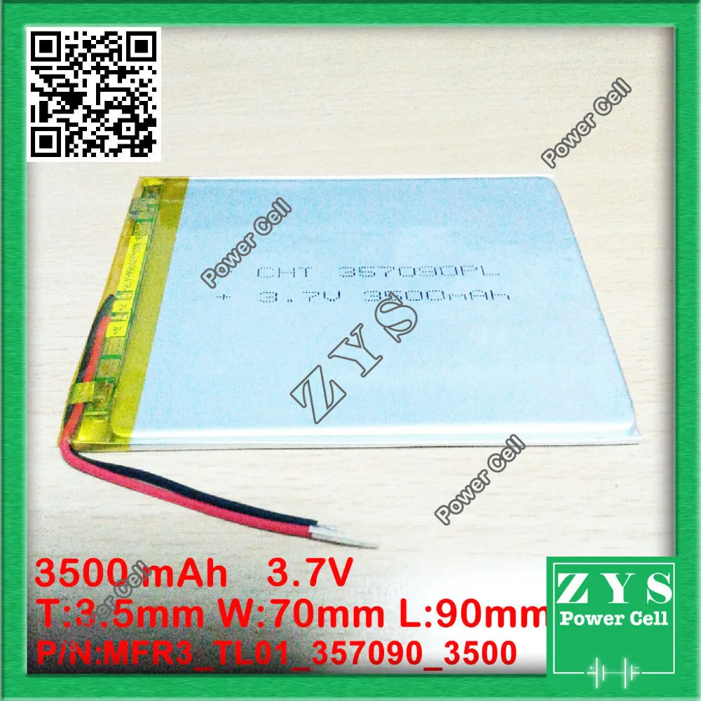 Новый полимерный литий ионный аккумулятор Lipo 3 7 в 3500 мАч для ipod GPS iPAQ PSP Tablet PC 357090