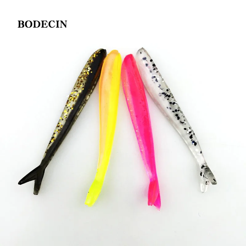 12pcs Fishing Lure Tiddler Baits Lures Double Forked Tail Soft Silicone Lure Fish Tackle Shad Pesca Plastic Swimbaits 63mm 1 (13)