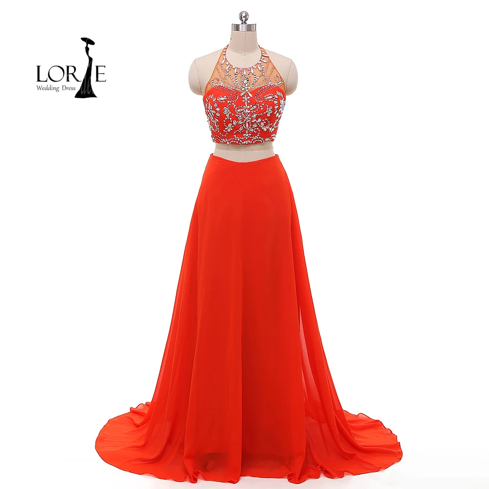 red and silver gown
