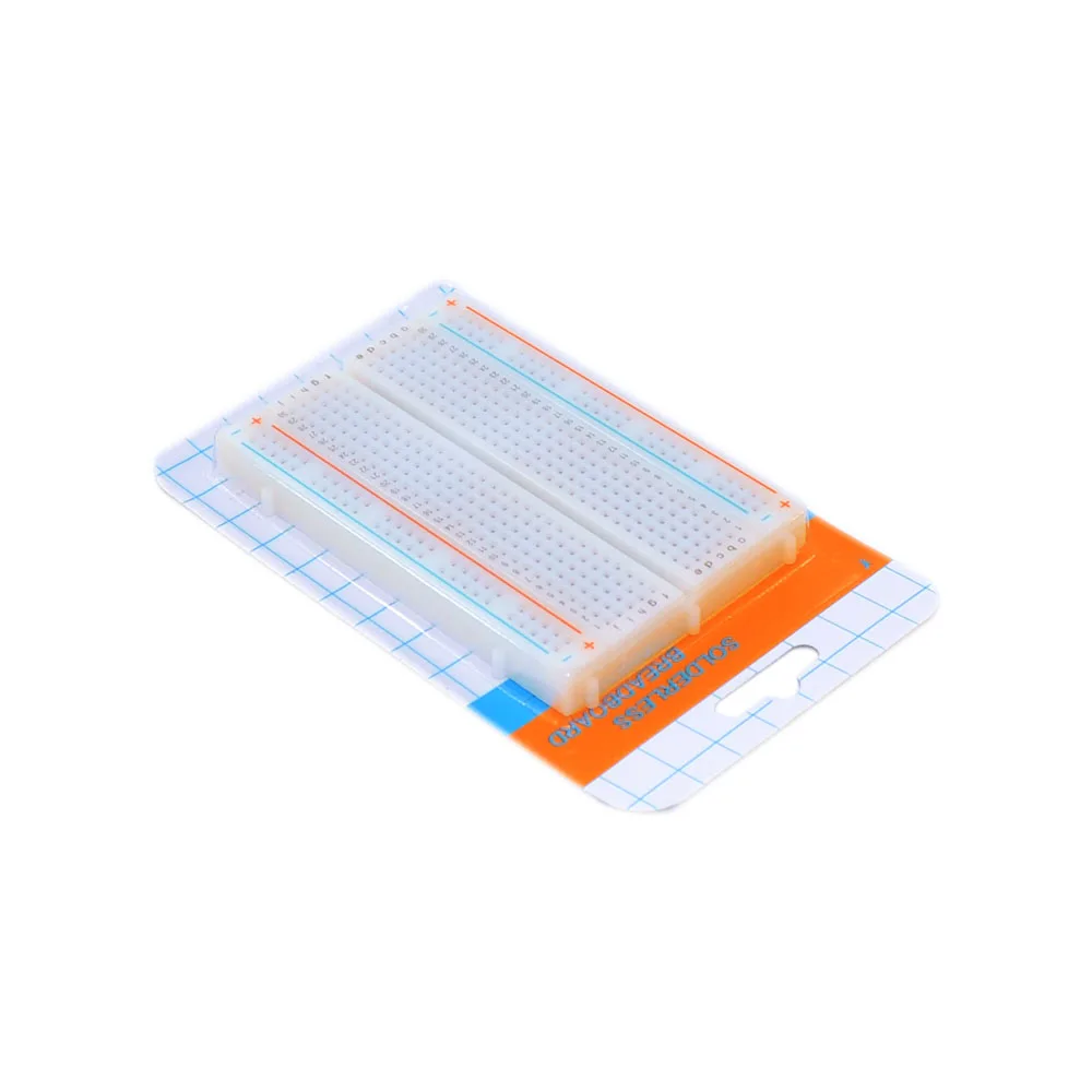 

HIGH QUALITY 400 Tie Points Mini Solderless PCB Breadboard WHITE Universal Test Breadboard with Cardboard Packaging