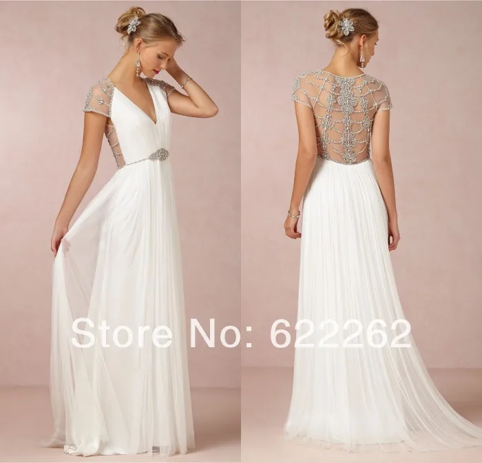 simple linen wedding dress