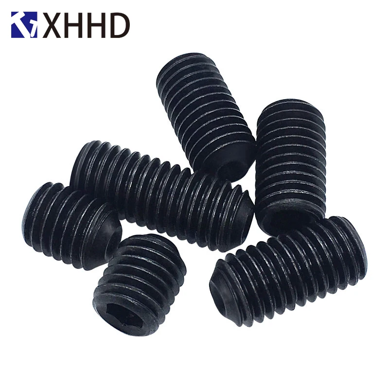 

Hex Socket Head Cap Set Grub Cup Point Screw Metric Thread Hexagon Headless Machine Bolt Alloy Steel 12.9 Grade Black M5 M6 M8