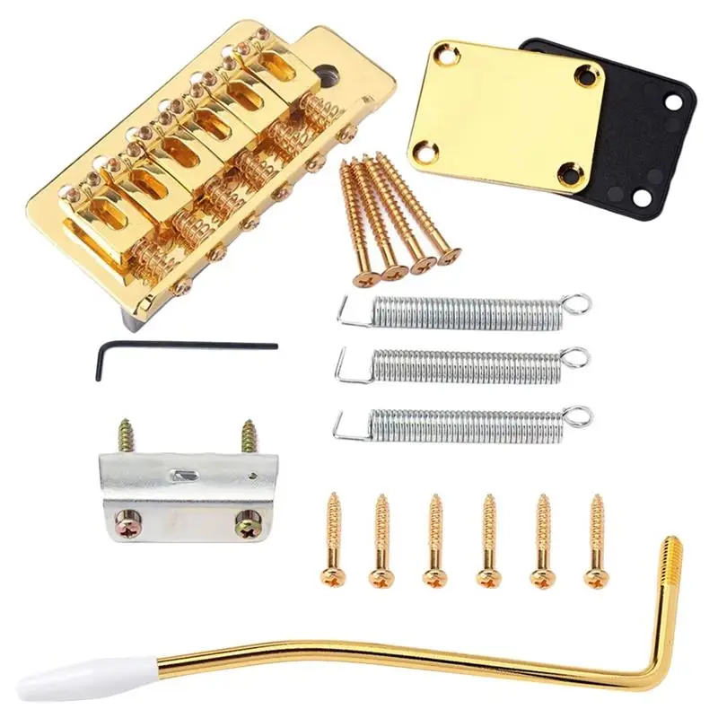 

Electric Guitar Tremolo Bridge with Neck Plate ST Replacement Musical Instrument Accessories