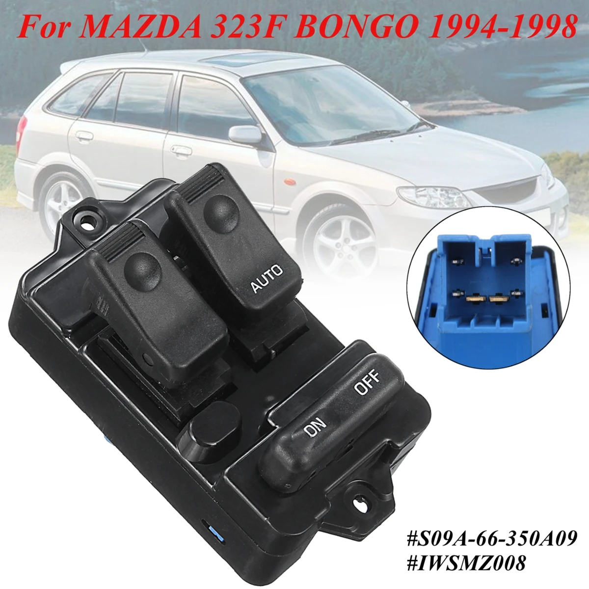 

IWSMZ008 ABS Right Driver Electric Power Window Switch Car Accessories Electric Window Switch for MAZDA 323F for BONGO 1994-1998