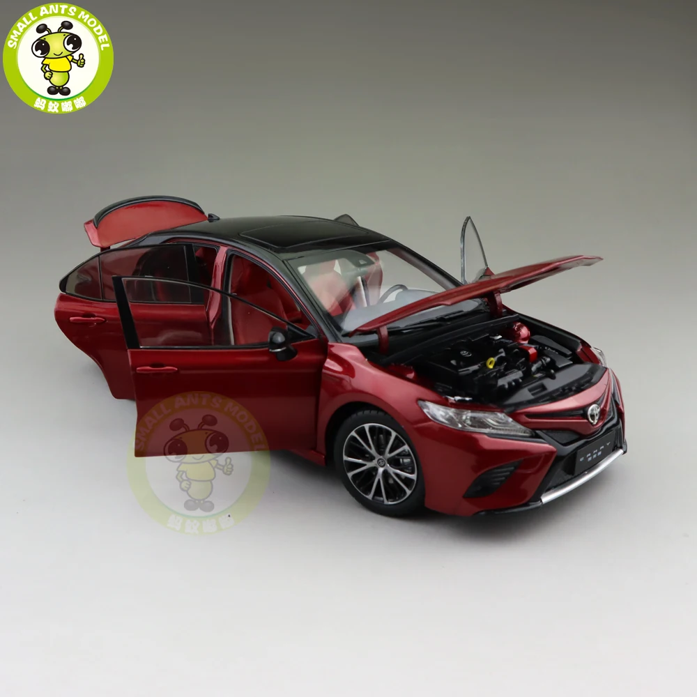 1/18 Toyota New Camry 2018 Sport 8th generation литая машина модель игрушки для детей подарочная коллекция красный с черным верхом