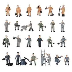 25 шт. 1: 87 фигурок окрашенные цифры-миниатюры работников железной дороги с ведром и лестницей