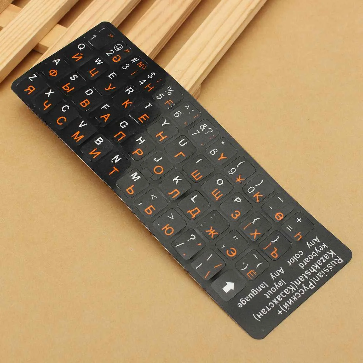

Black Russian Language Key Board Layout Waterproof Laptop Keyboard Stickers Clear Russian Keyboard Sticker Letter Sticker Film