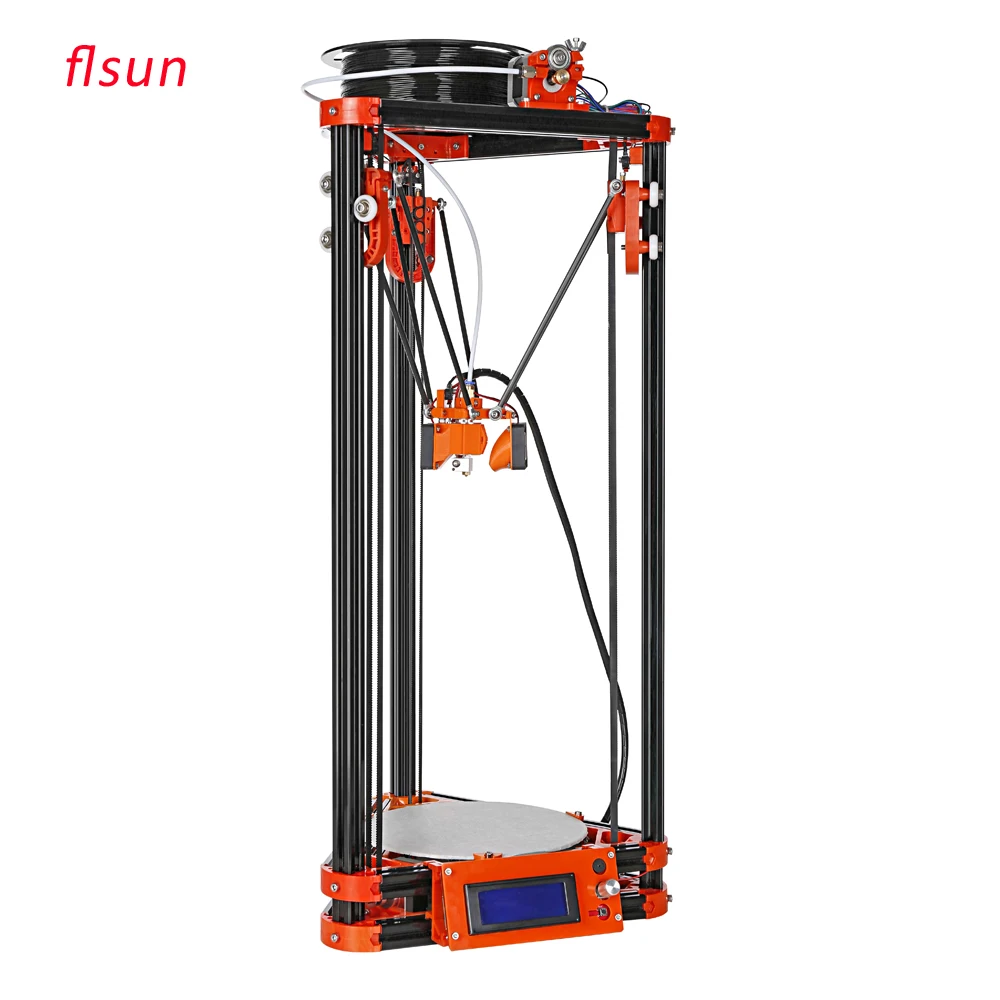  LCD Display 3D Printing Machine Kits 3d Printer Kossel K800 XL 3d Printer Kit With Heated Bed Options 40m Filament 8GB SD Card 