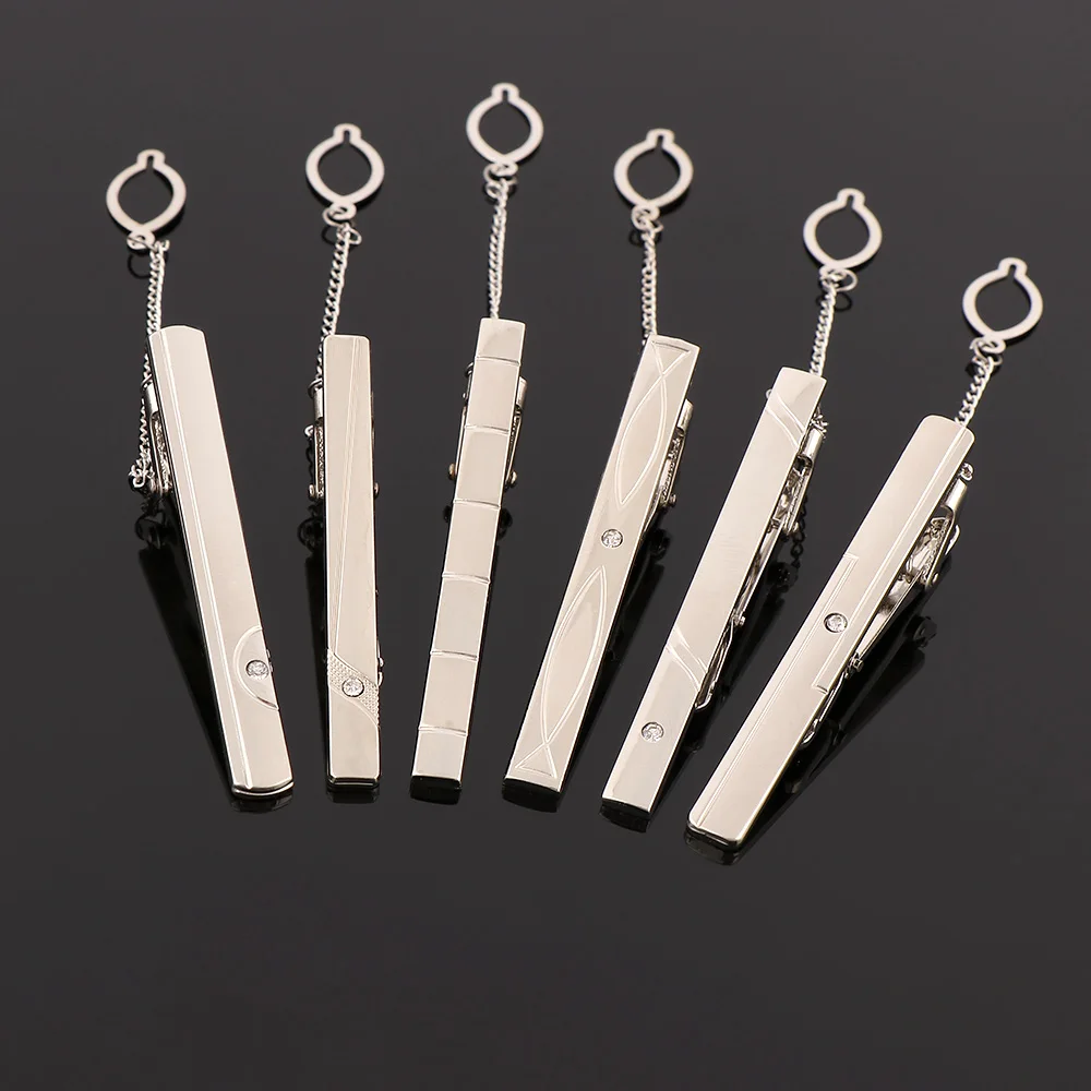 

Multi style Simple Metal Silver Tie Clip For Men Wedding Necktie Tie Clasp Clip Gentleman Tie Bar Crystal Tie Pin Bar Clasp