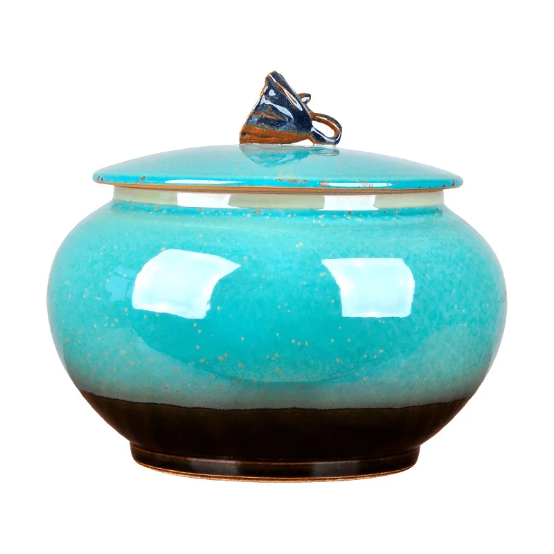  China Jingdezhen large tea pot collection flower tea spice coffee bean candy kitchen office collect - 32963677909