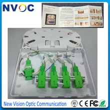 2 шт./лот, 4 порта FTTH клиент волоконно-оптическая Клеммная коробка с SC/UPC или SC/APC Adpator, волоконно-оптическая патч-панель(пластиковый корпус