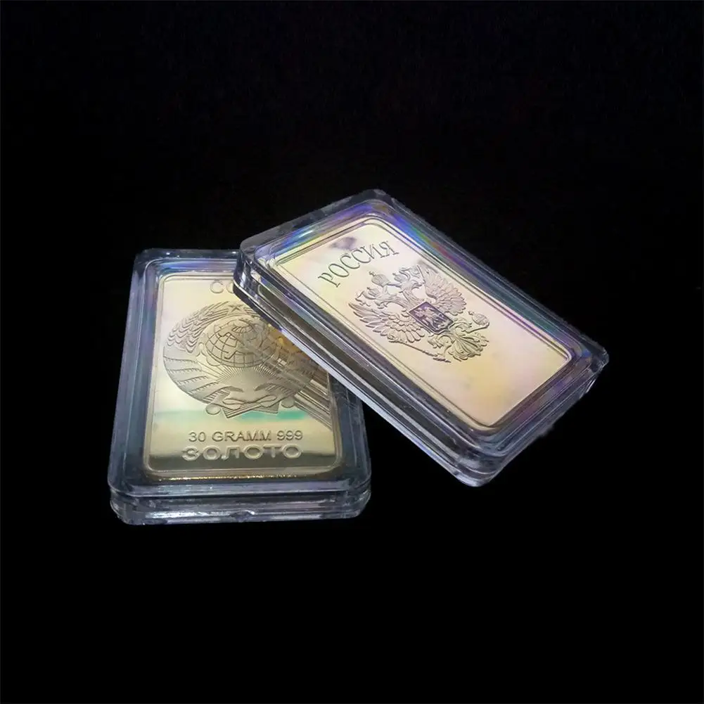 

LeadingStar Russia Medal Coin Home Decor Soviet Souvenir USSR Bullion CCCP 24K Gold Bars Commemorative Coins Collection