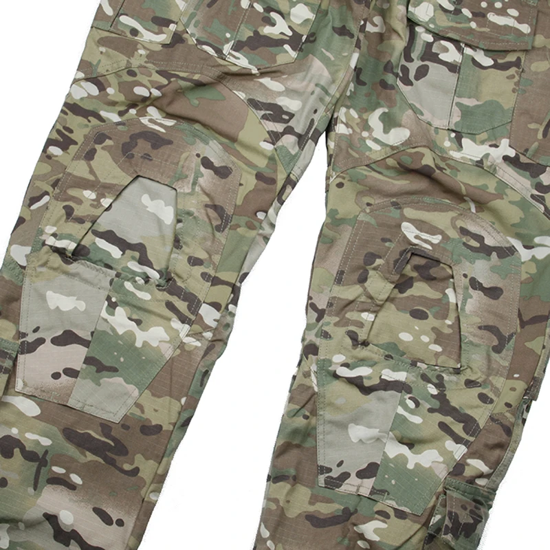 airsoft paintball hunting accessories G3 tactical training pant military pants with knee pad set compact uniform for shooting CP (7)