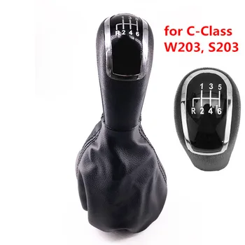 

6 Speed MT Gear Shift Knob for Mercedes-Benz C Class W203 S203 C-Class W202 BJ 93-01 A-Class w168 97-04 + Gaitor Boot Cover Pen