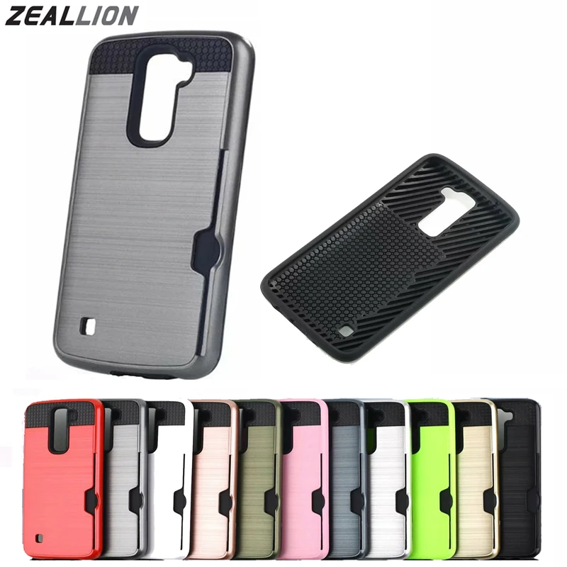 

ZEALLION For LG G5 G6 K7 K8 K10 V10 V20 Nexus 5X LS775 LS770 Case High Quality Card Holder Slot Silicone Phone Cases Cover
