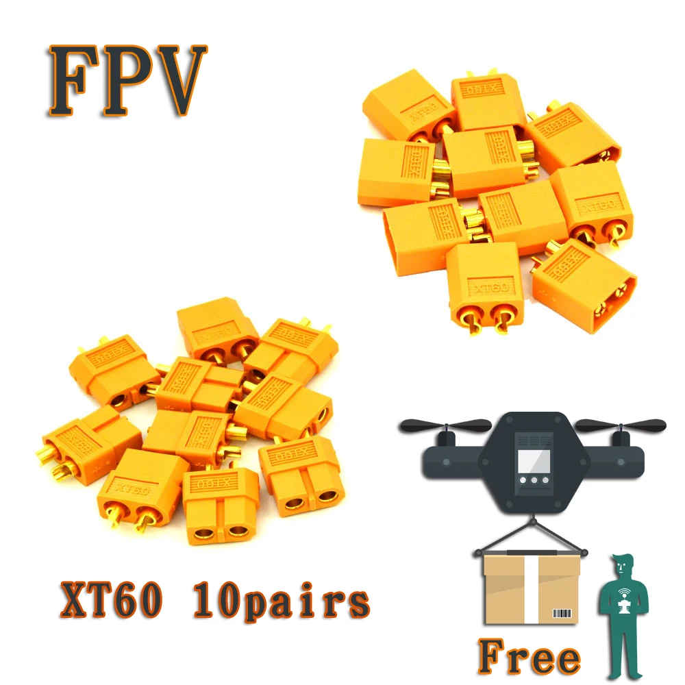 

FPV lipo charger 10 Pairs Xt60 Connector Fpv Camera Direct Selling New Value 2 Hsp Brushless Plug Male Female For Multicopter